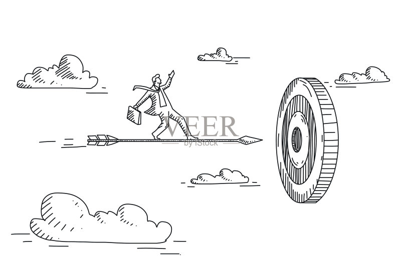 瞄准目标插画图片素材