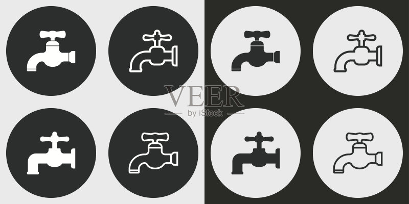 水龙头图标集图标素材