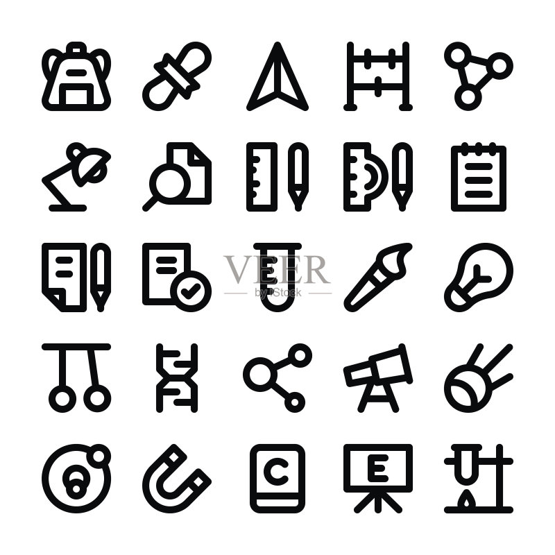 教育线性矢量图标8图标素材