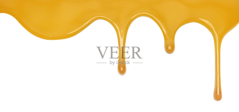 蜂蜜倾倒3d插图正版图片素材