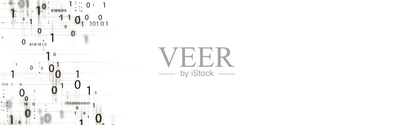 数字屏幕上的二进制数字正版图片素材