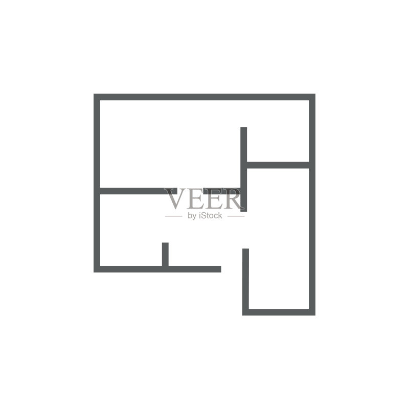 房屋线条图标排版图标素材