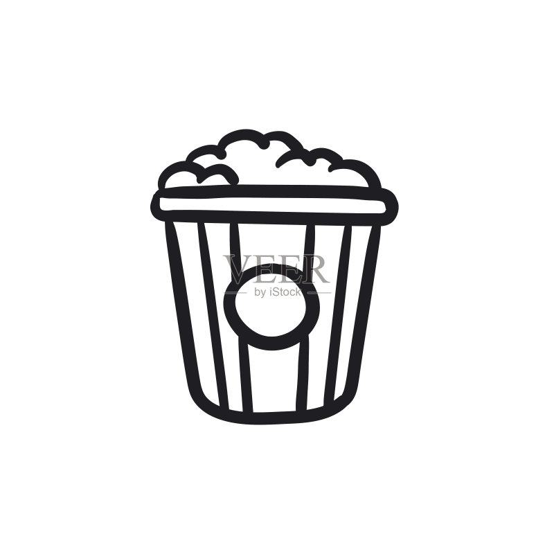 爆米花素描图标图标素材