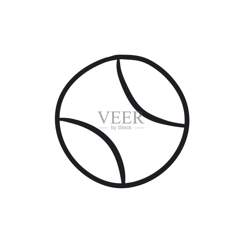 网球素描图标图标素材