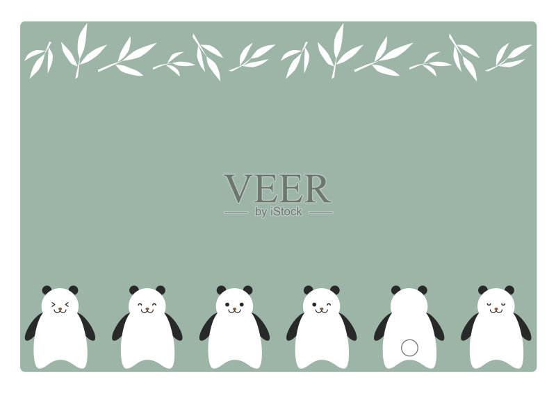 插图的熊猫正版插画素材