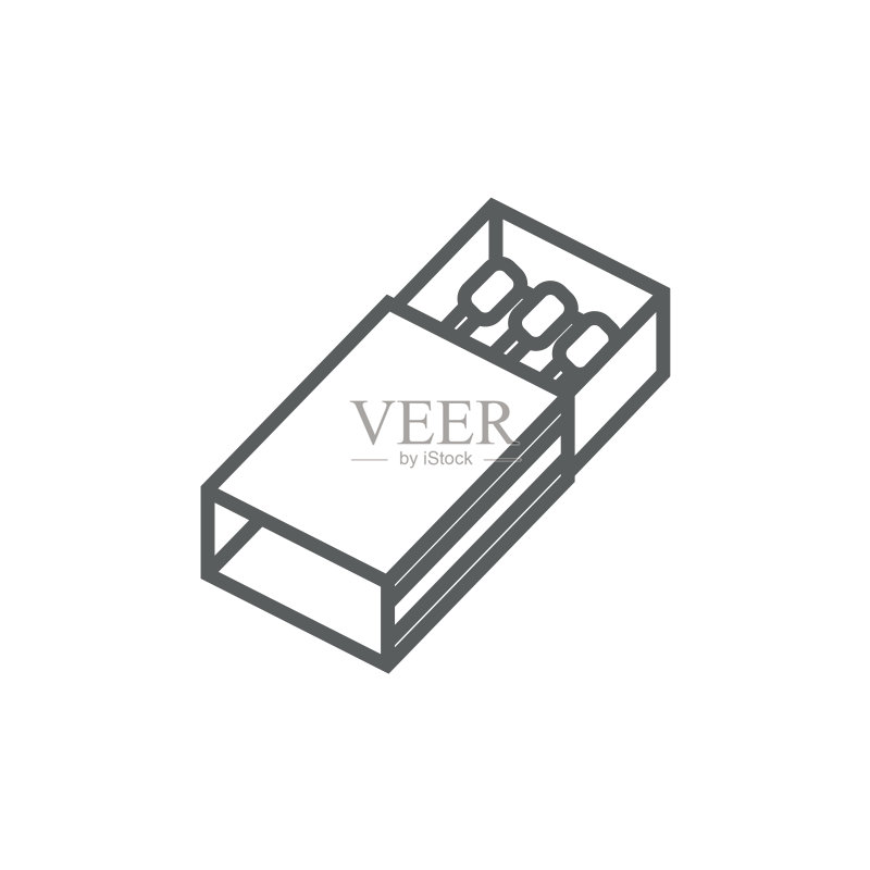 火柴盒线性图标图标素材