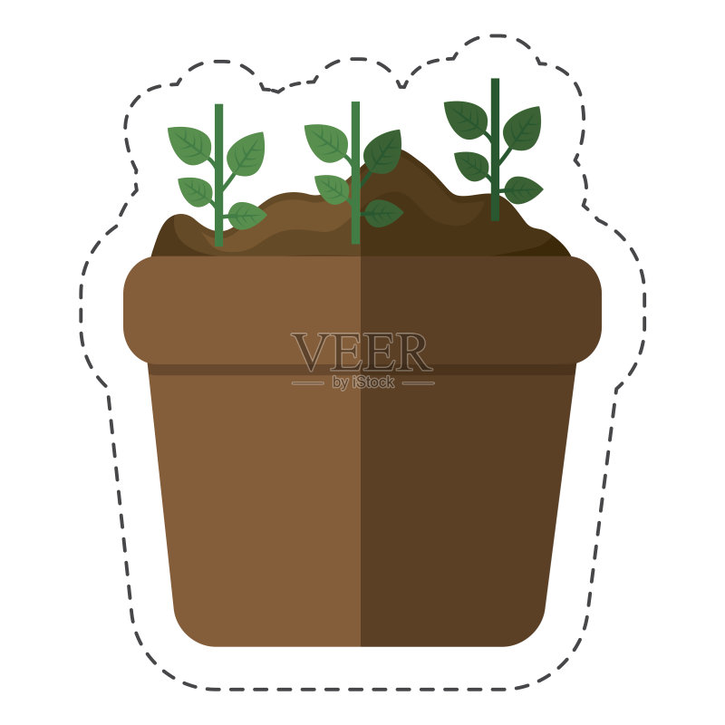 盆栽绿色植物图标图标素材