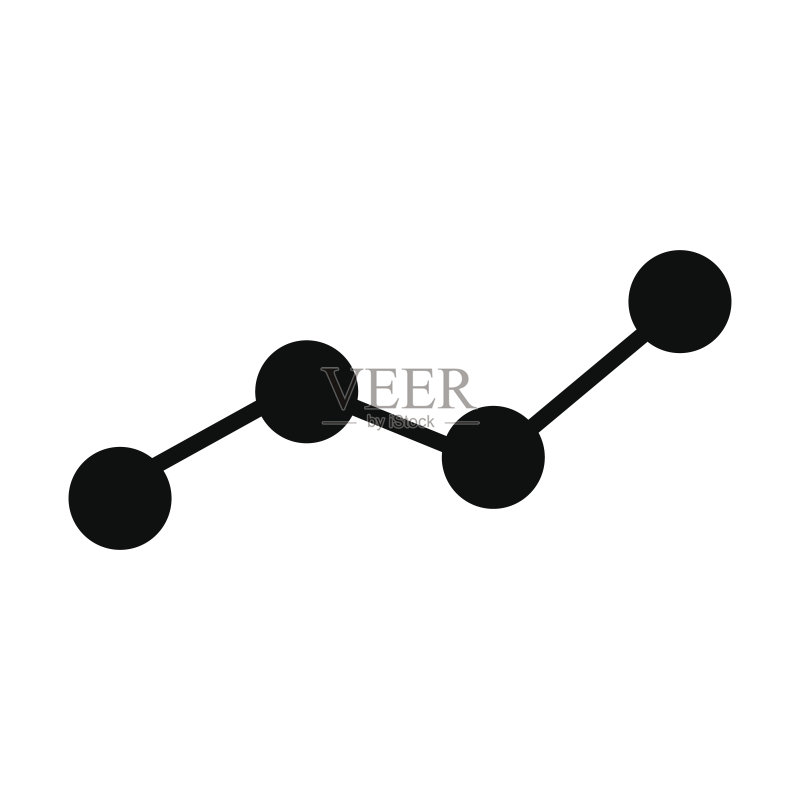 增长商业图表轮廓图标。图表符号。矢量图图标素材