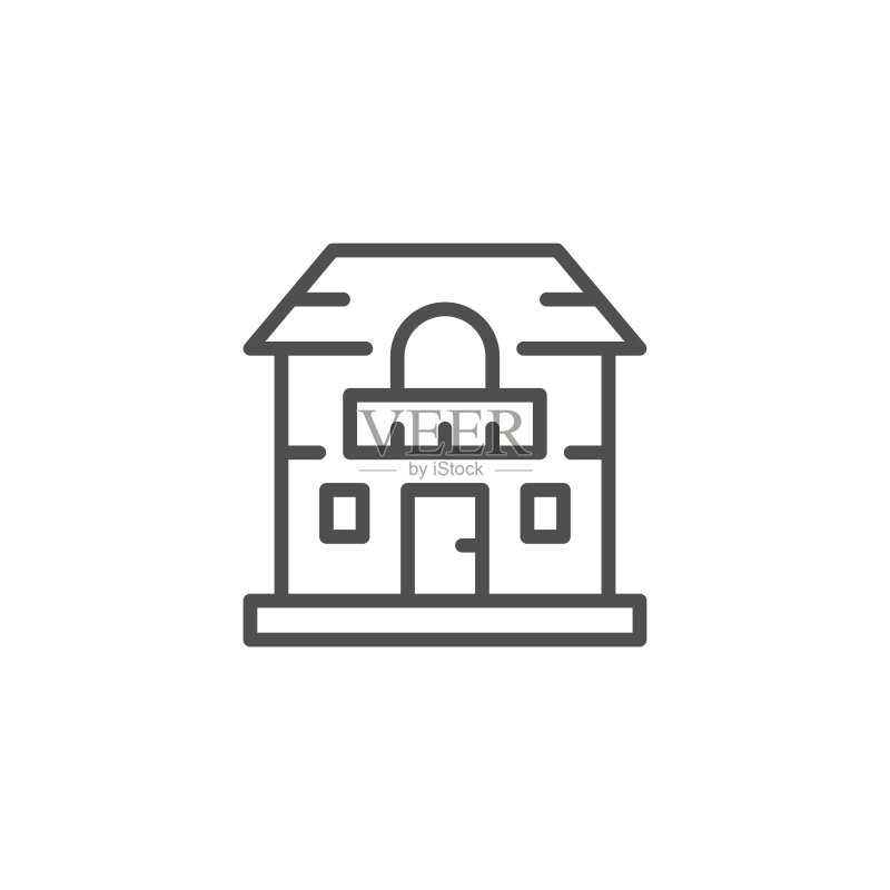 房屋线条图标图标素材
