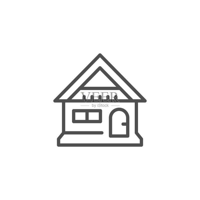 房屋线条图标图标素材