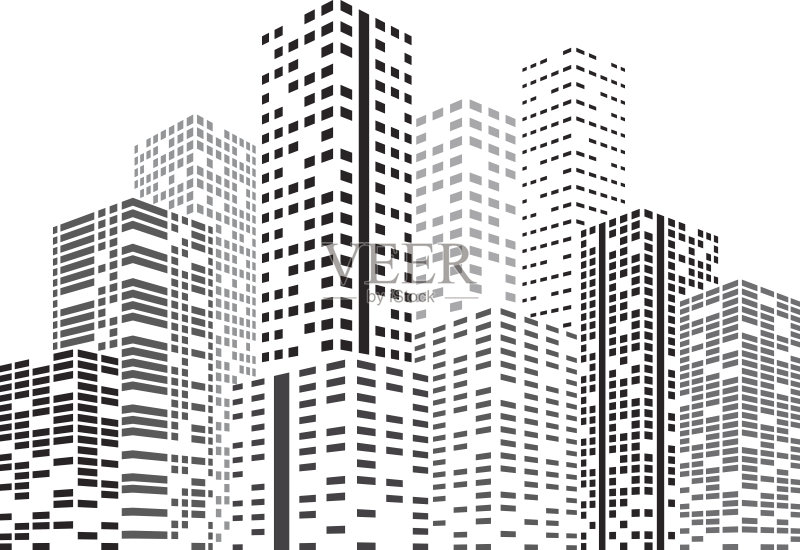 夜摩天大楼的城市正版元素素材