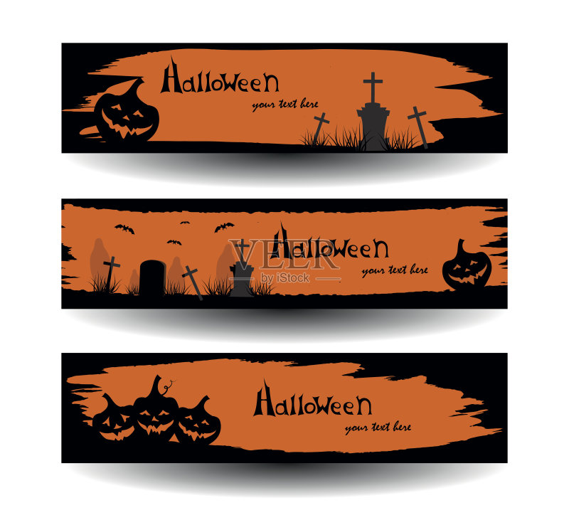 万圣节横幅集正版模板素材