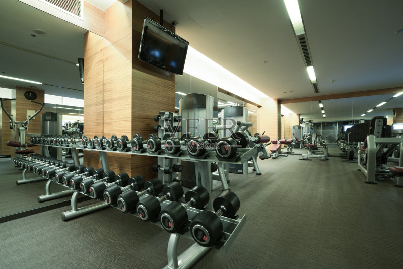 健身俱乐部在豪华酒店内部正版图片素材
