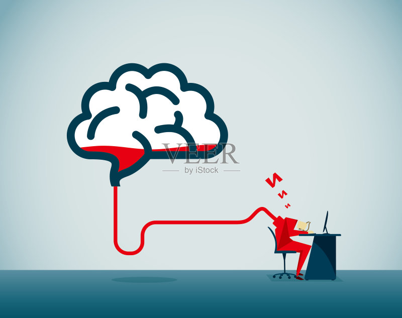 过度劳累正版插画素材