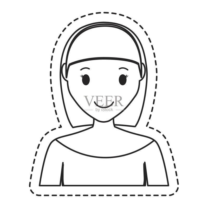 女人卡通图标图标素材