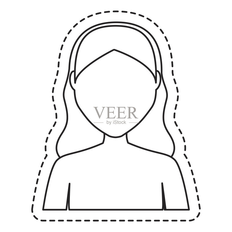 女人卡通图标图标素材