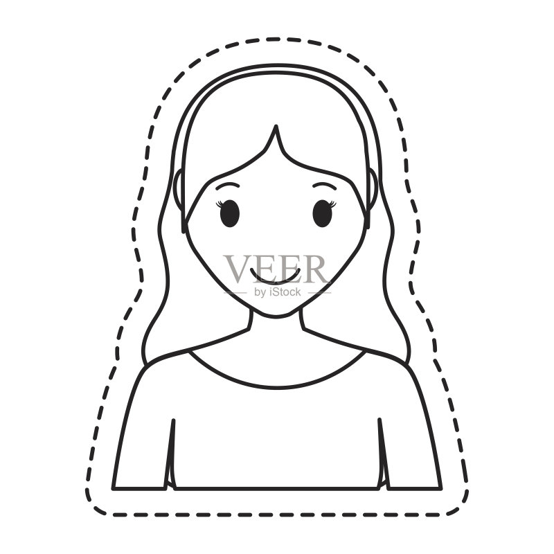 女人卡通图标图标素材