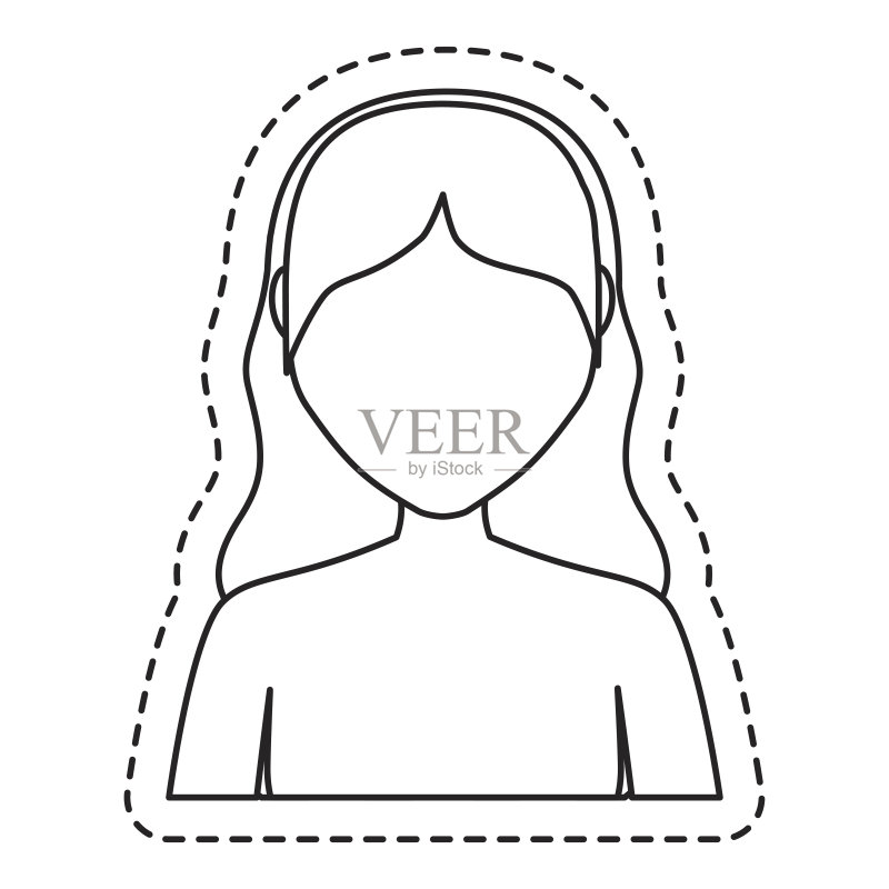 女人卡通图标图标素材