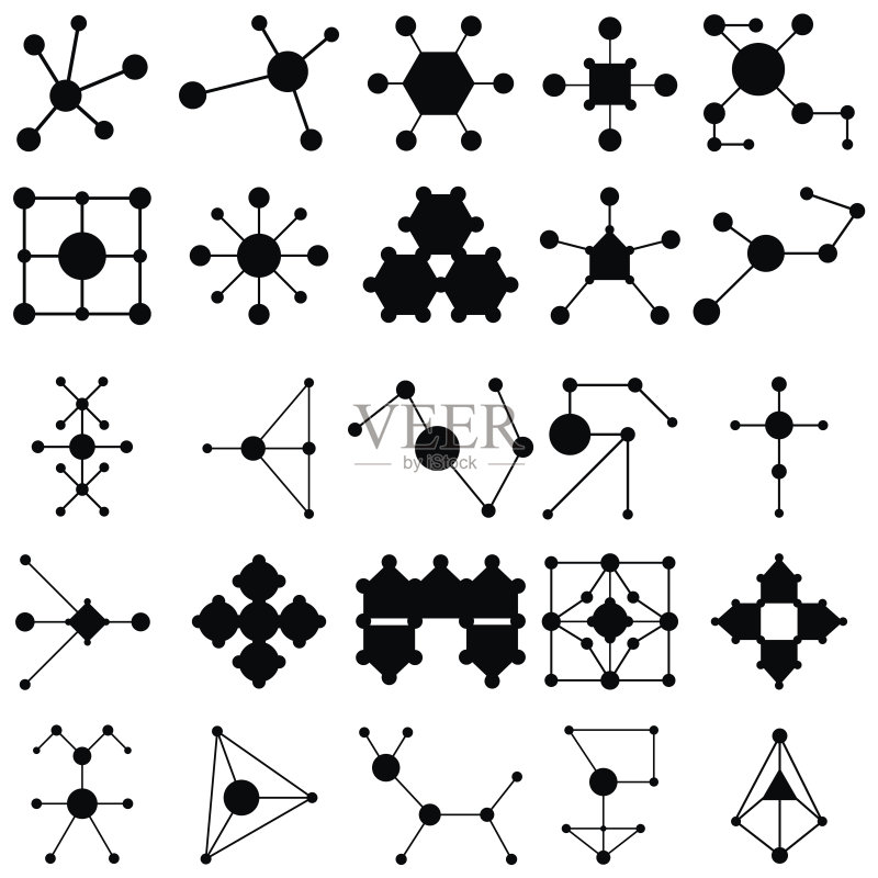 分子图标集图标素材