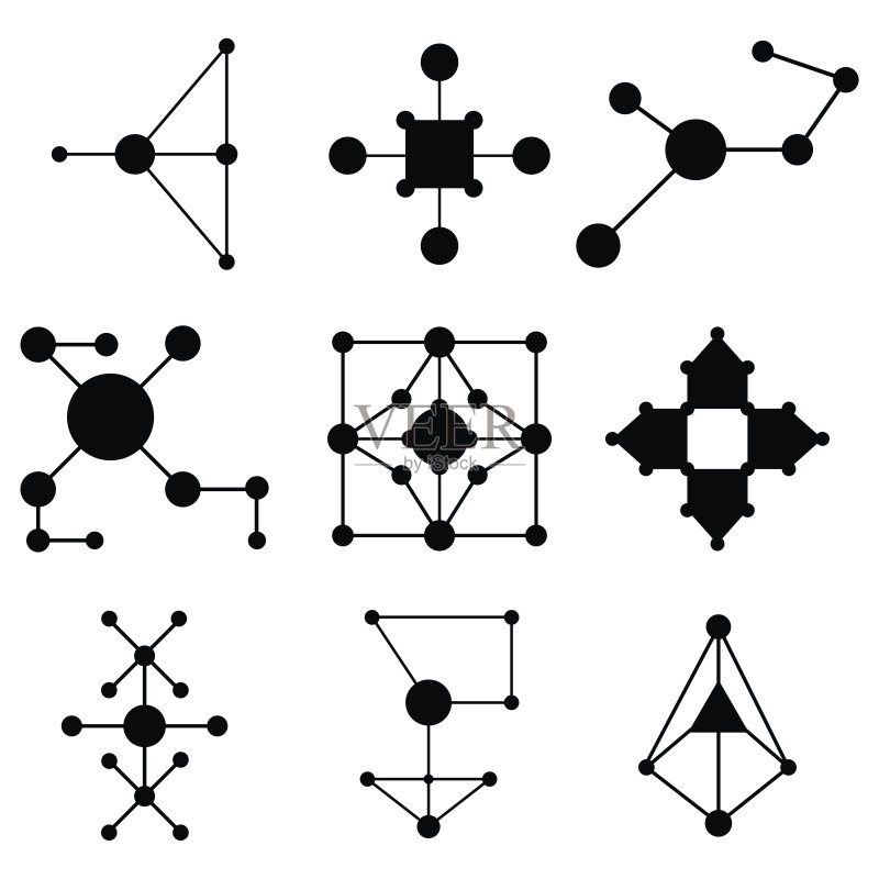 分子图标集图标素材