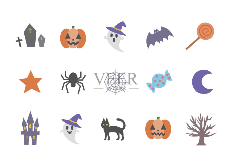 万圣节的插图(图标)正版插画素材