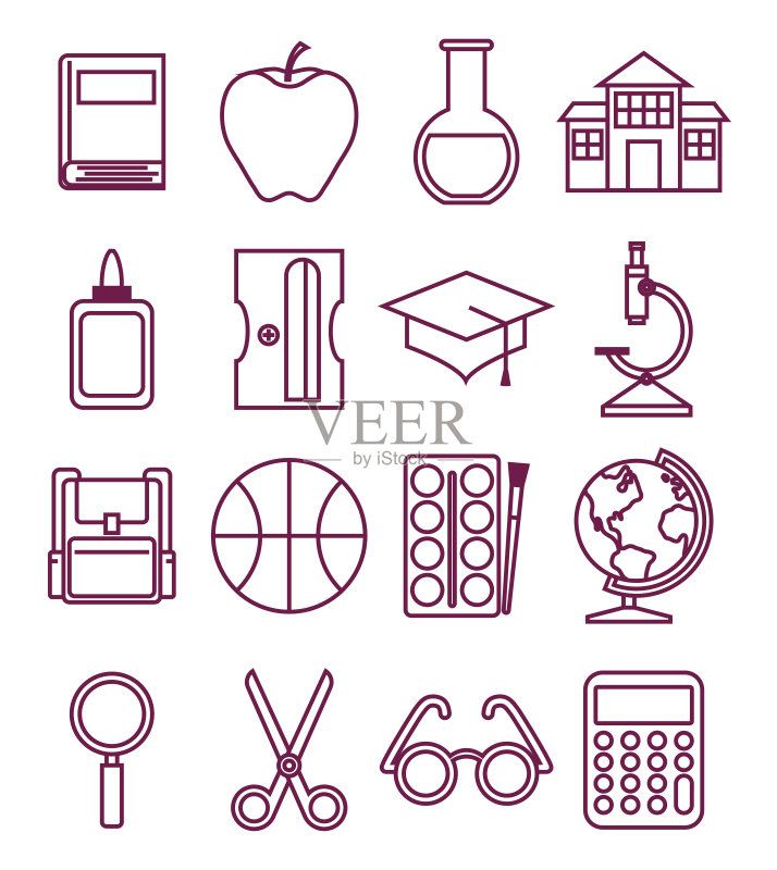 学校相关图标图标素材