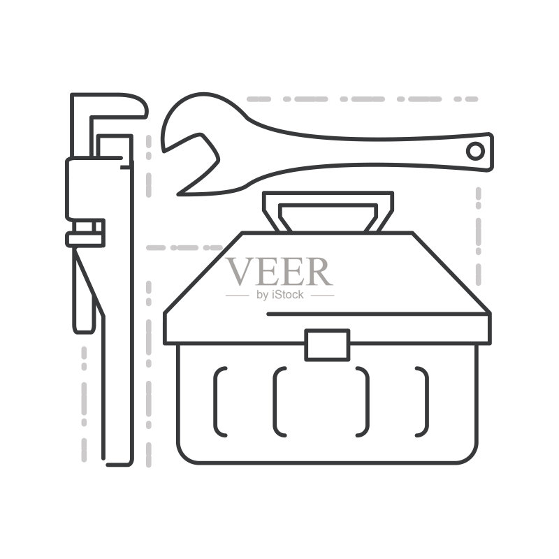 扁平风格水管工具图标图标素材