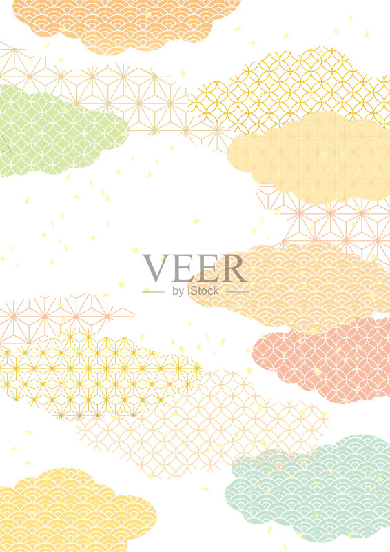 日本模式的背景正版插画素材