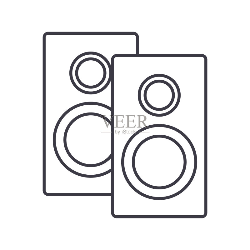 扬声器矢量线条图标图标素材