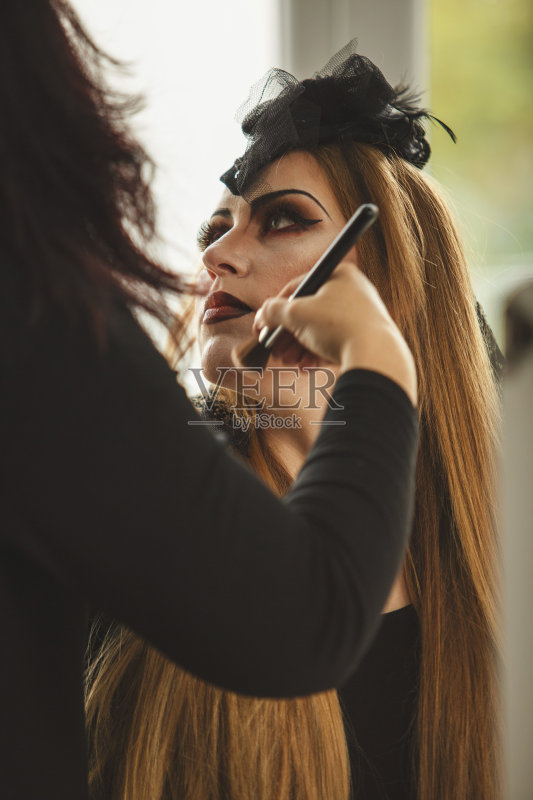 吸血鬼化妆正版图片素材