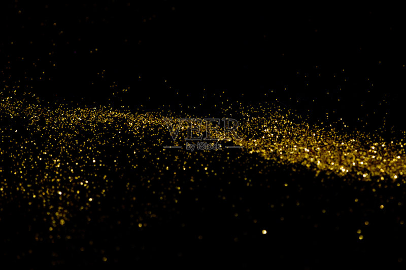 金灿灿的星光和散景。正版插画素材