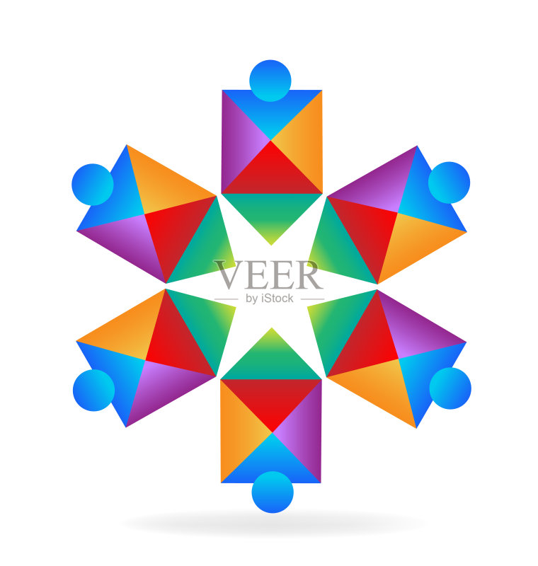 团队合作人员身份卡图标图标素材