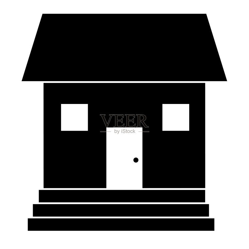 美丽的房屋建筑孤立图标图标素材