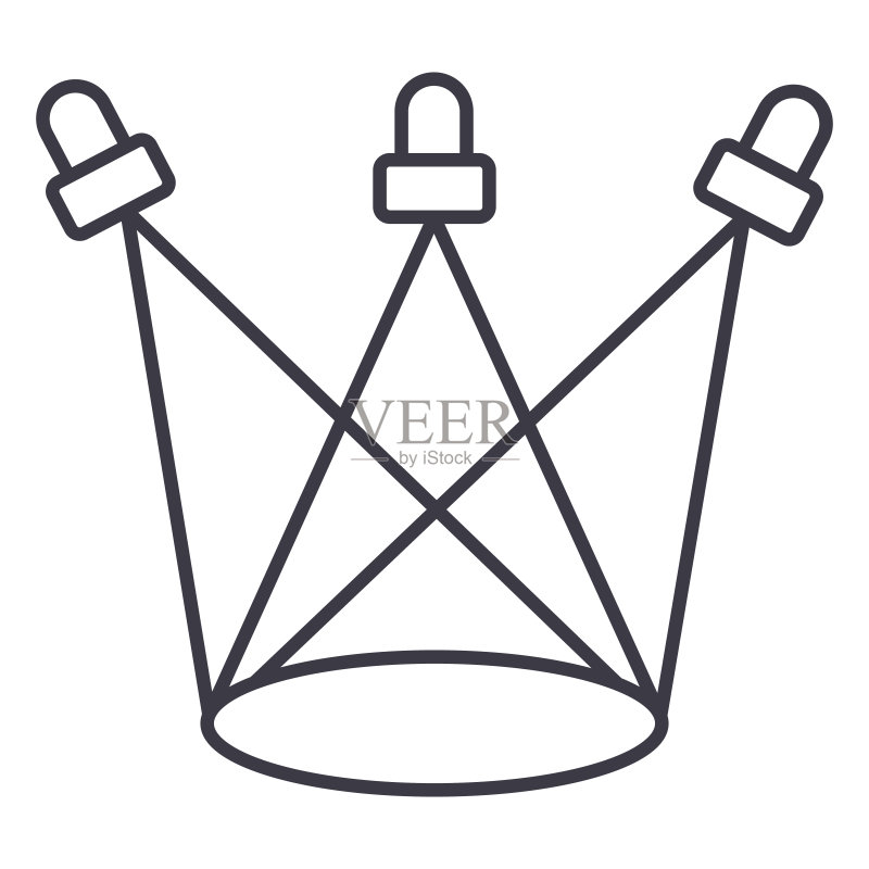 运动灯光矢量线条图标图标素材