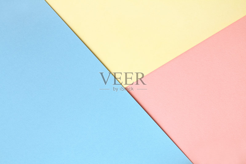 抽象的不对称几何水彩纸背景三种颜色正版插画素材