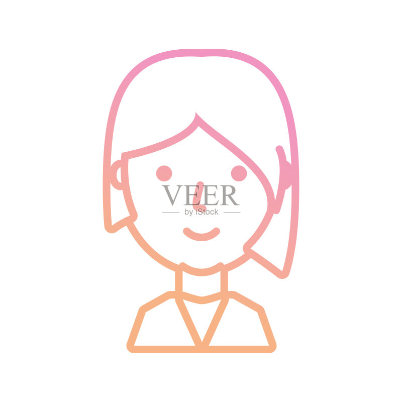 卡通女人图标图标素材