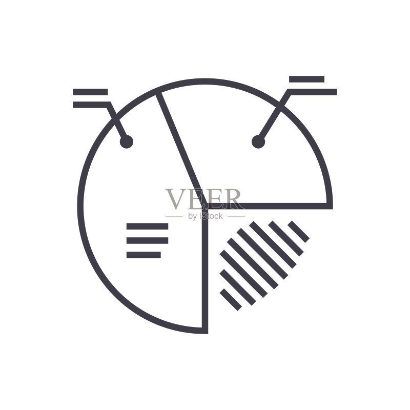饼图矢量线性图标图标素材