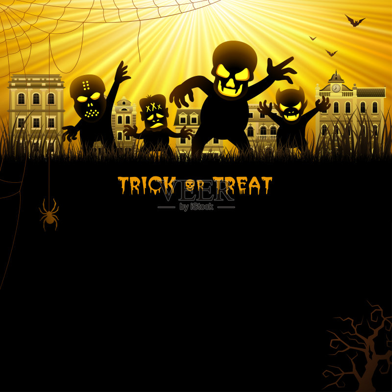 怪兽之夜正版插画素材