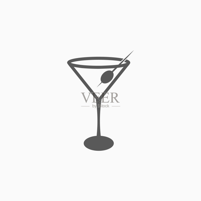 马提尼酒杯图标图标素材