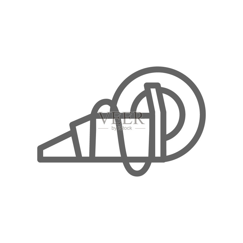 简约圆锯线条图标符号矢量图设计可编辑描边白色背景图标素材