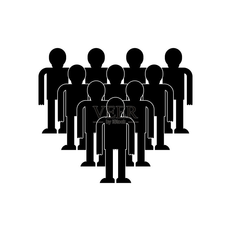 人群图标。隔离的人群。社会矢量图图标素材