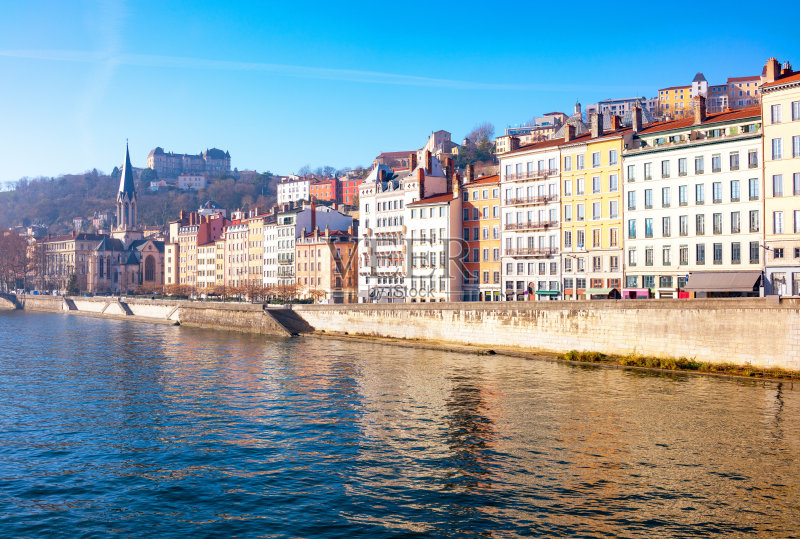 里昂的建筑正版图片素材