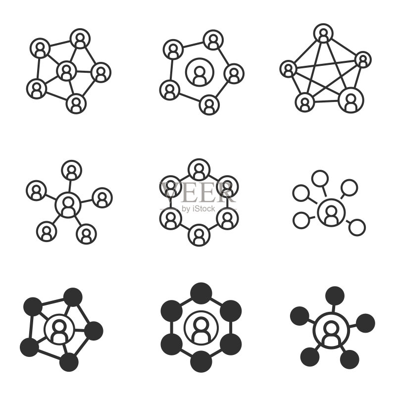 社交网络图标合集图标素材