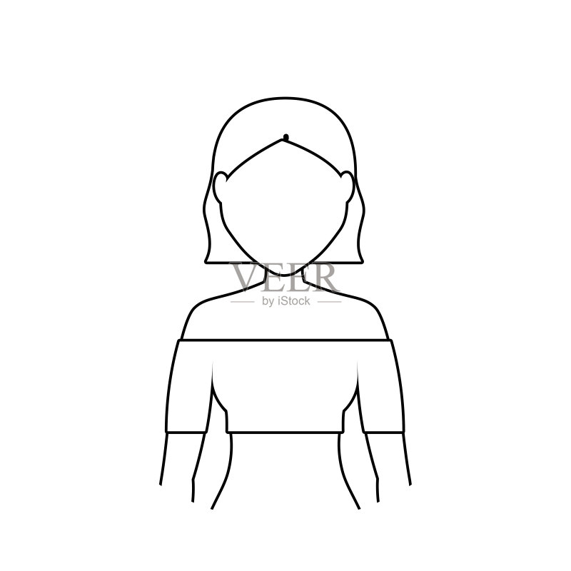 女性头像图标图标素材