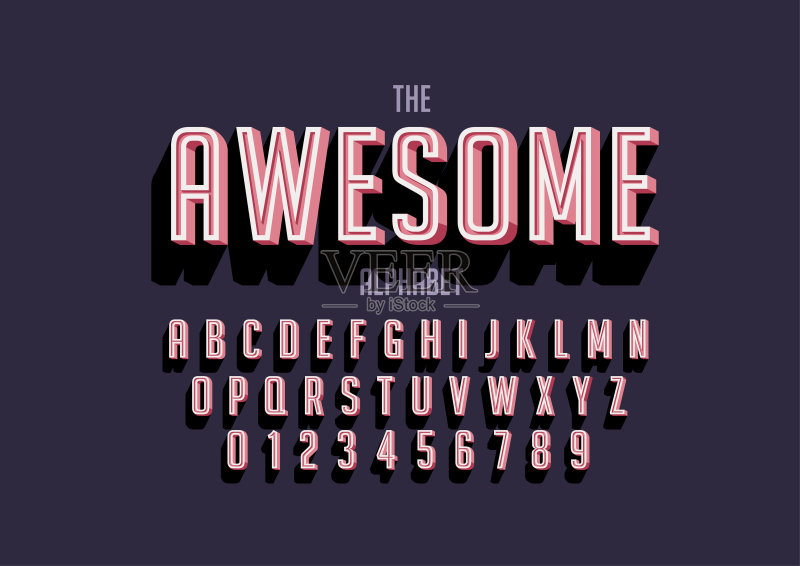 大胆的字母正版元素素材