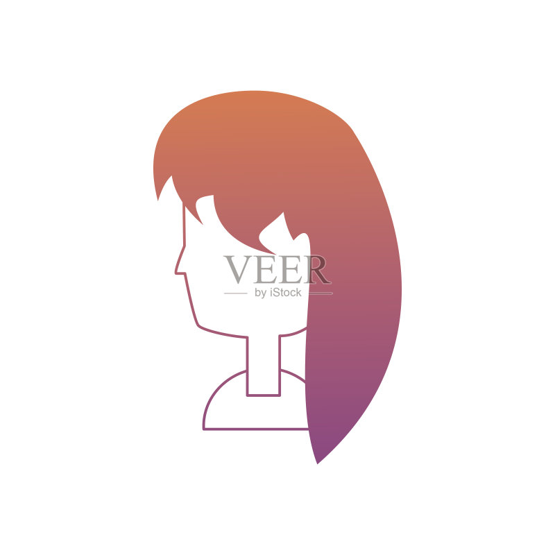 卡通女人头像图标图标素材