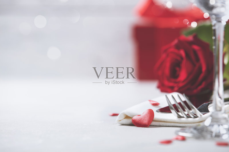 情人节或浪漫晚餐的概念正版图片素材