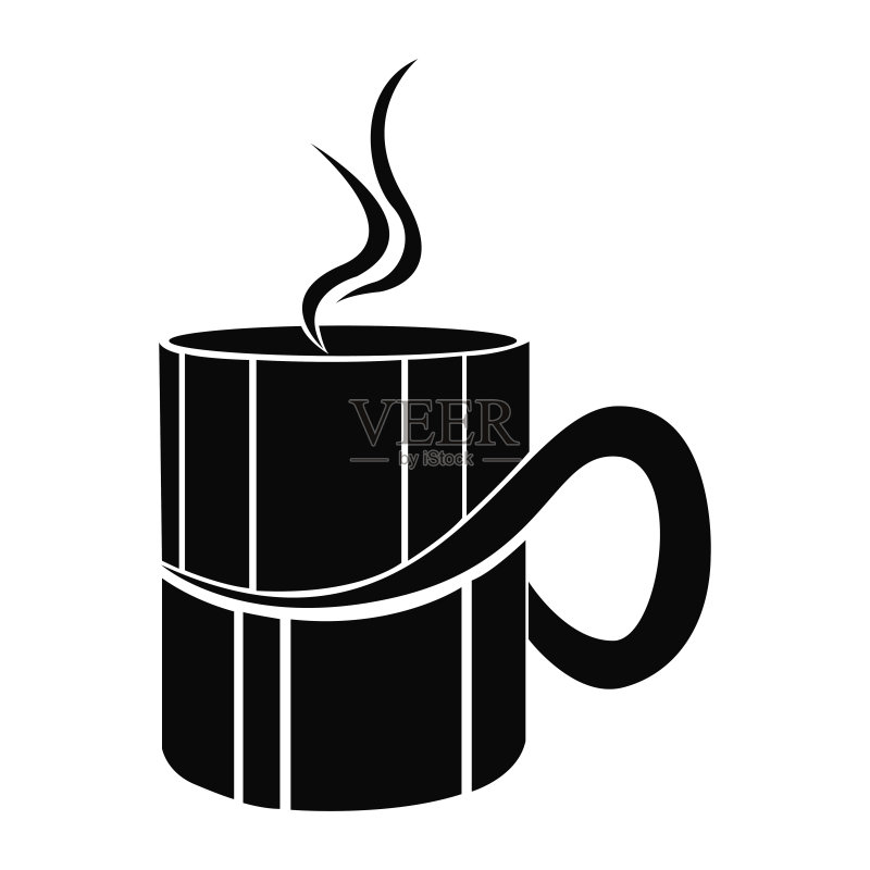 分离的咖啡杯图标图标素材