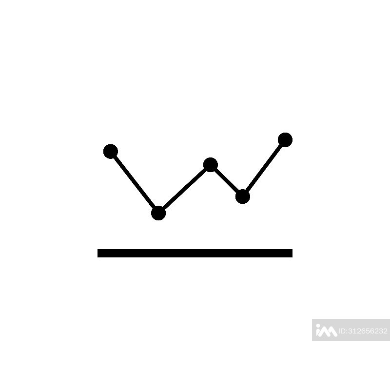 折线图类型图表icon:趋势图元素icon,商业分析概念设计icon,网站、网页设计、移动设备信息图表的符号icon图标素材