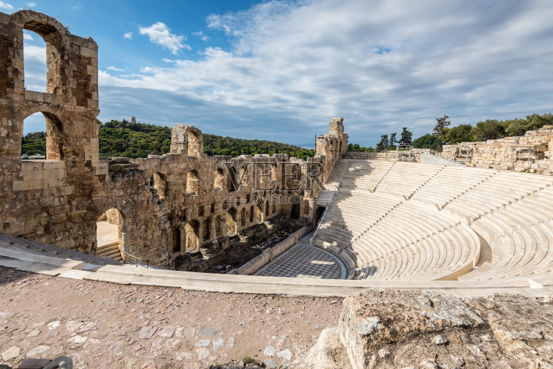 阿提库斯的希腊遗址,希腊雅典正版图片素材
